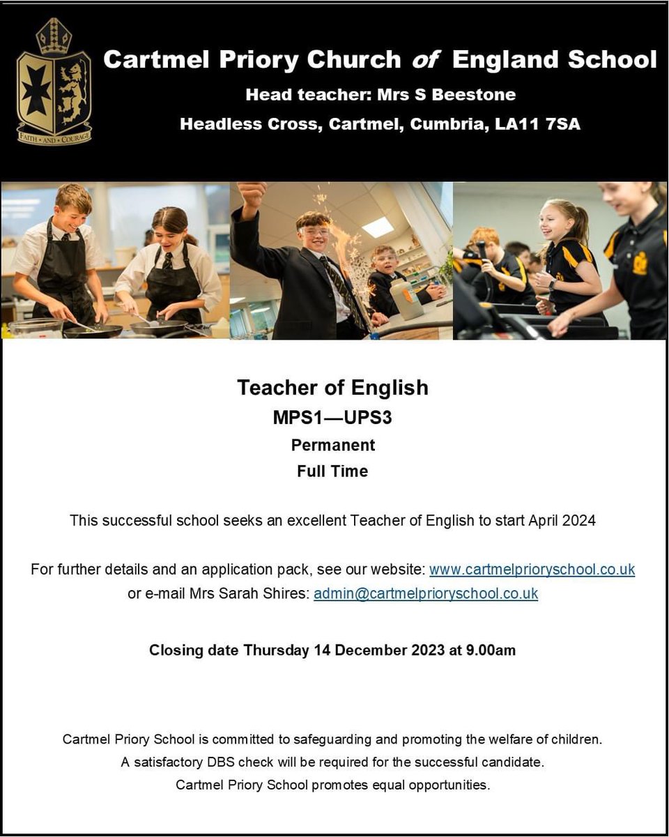 EmilyEason1's tweet photo. Another brilliant opportunity to work at the most amazing school. A small school with the biggest heart and the best community ⭐️ https://t.co/RpjOvs9BUc