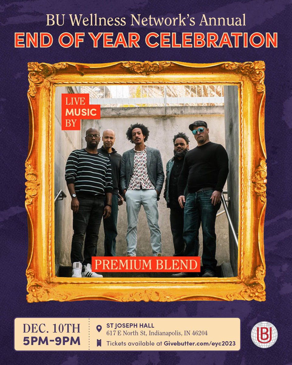 BUWellnessNet's tweet photo. 💫 🎷 Get ready for the live sounds of Premium Blend! 🎷💫

We look forward to sharing this exceptional evening with you as we celebrate innovation, dedication, and Black excellence. Sunday, December 10th, 2023.

https://t.co/M2L7MPmqPf for tickets 💫 https://t.co/HSRm0TUEHj