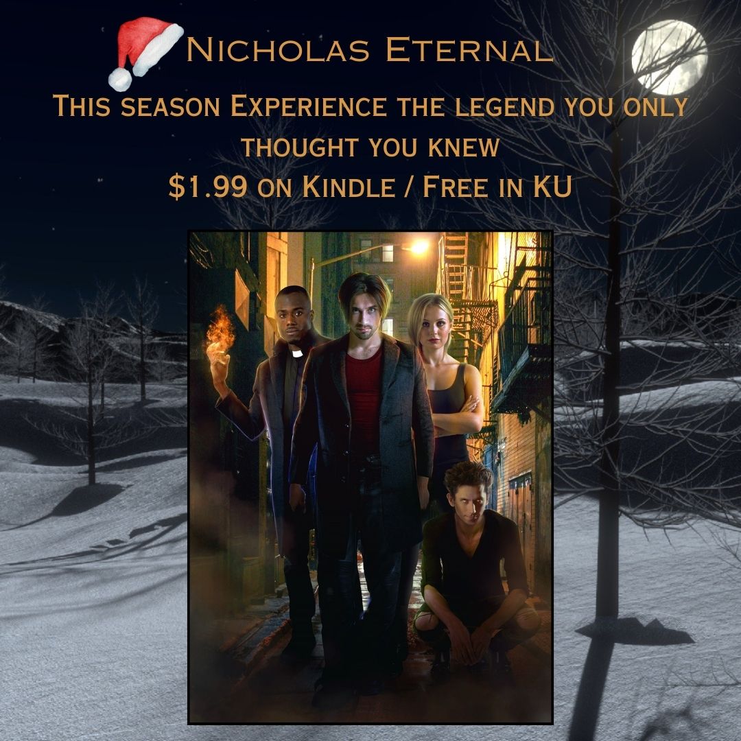 kimconrey's tweet image. He has no sleigh or elves, but he does come with gifts: a set of holy daggers, the ability rain down vengeance on those who harm the vulnerable, and one heck of a wrecking crew! amazon.com/Nicholas-Etern… #nicholaseternal #urbanfantasy #warriorpriest #bookdeals