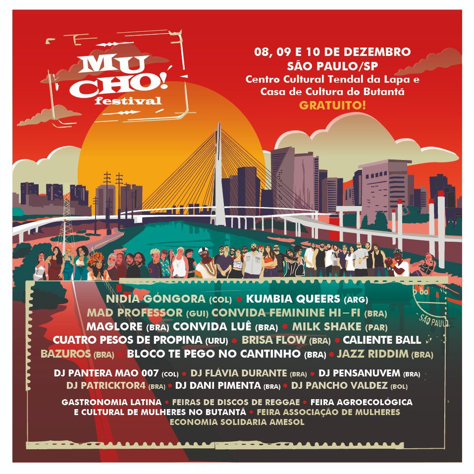 Programação maravilhosa do <a href="/festivalMUCHO/">Festival MUCHO!</a> 💥💥💥 de 8 a 10/12 em São Paulo, grátis!