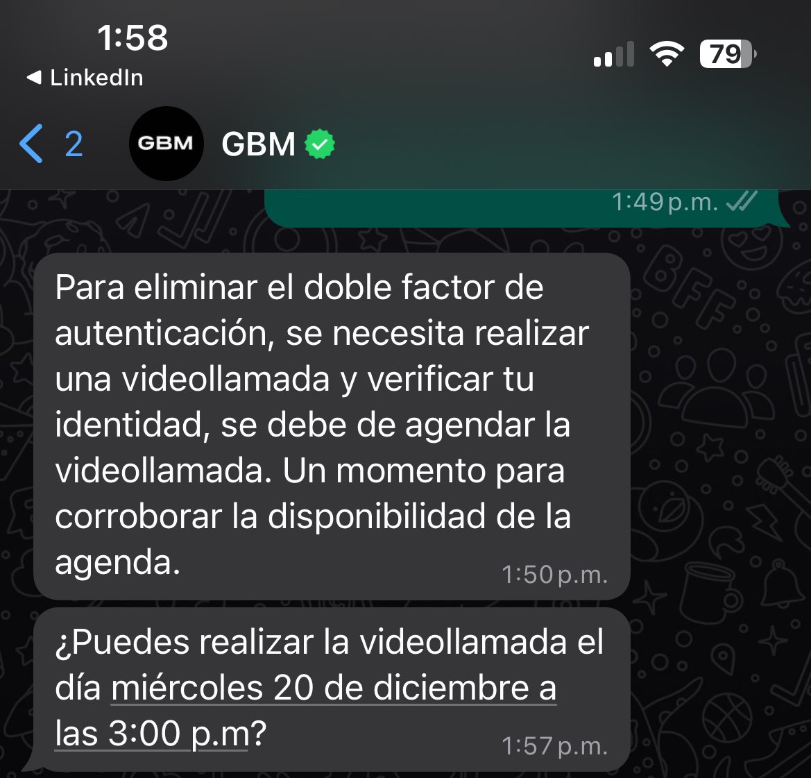Para @gbm el customer experiencia es lo primordial, todo por una funcionalidad que yo no ejecuté y por ende no puedo entrar a mi cuenta