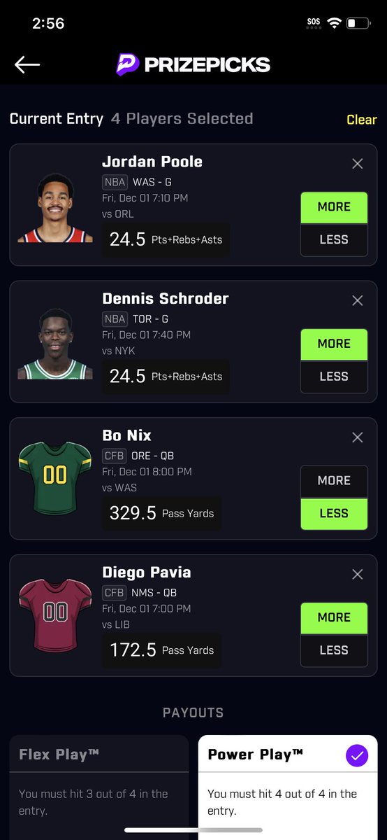 colbaeee's tweet photo. @BookitWithTrent Jordan Poole legacy game against a hot/ soon to be cold Magic
Shlonger- usually awful against the knicks, playing well and looking to get his get back
Bo Nix- too many yards, Washington holding him under 280
Diego- better of the two QBs in this game, bending over that secondary https://t.co/9iDs3AEj44