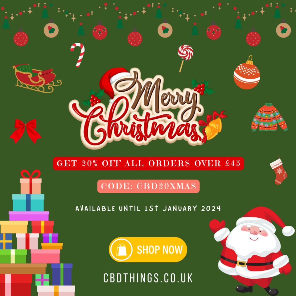 📦CBD products 
🌱Vegan | Cannapro certified 
🔖Discount code: "CBD20XMAS" 20% OFF!
🚚 Free Shipping on all orders over £60
 🛒 Shop now cbdthings.co.uk