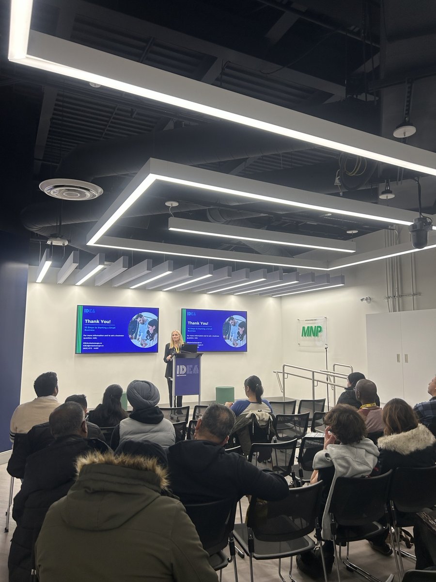 IDEAmississauga's tweet photo. Thank you to everyone who attended our in-person and online session on "10 steps to starting your business." We hope you learned the 10 basic steps to consider when launching a new business! #business #innovation #entrepreneurship #IDEA #IDEASquareOne https://t.co/9E5muuaq5h