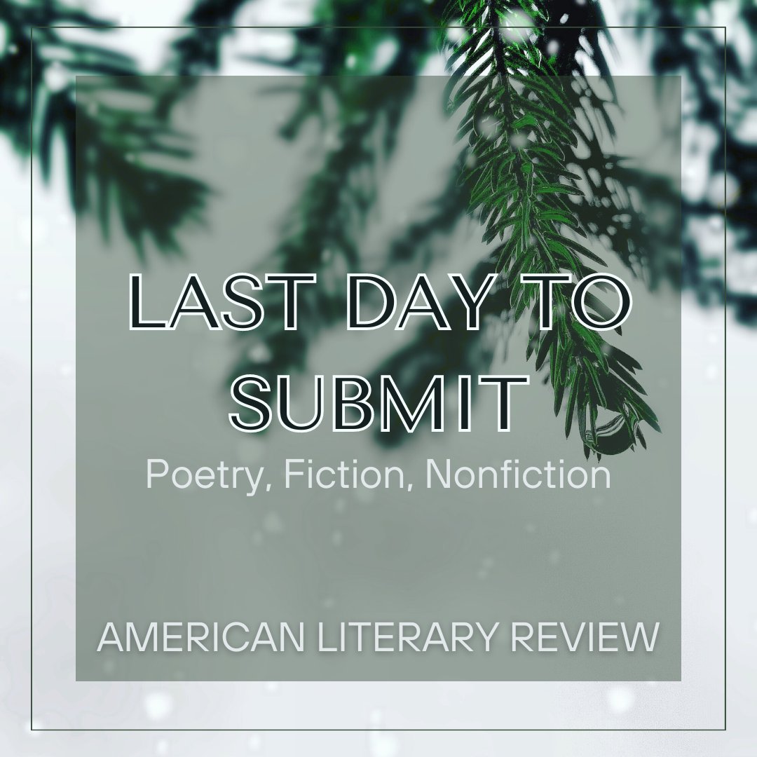 Don't forget: today, December 1, is the last day to submit before submissions are closed for the month of December. We reopen January 1st!