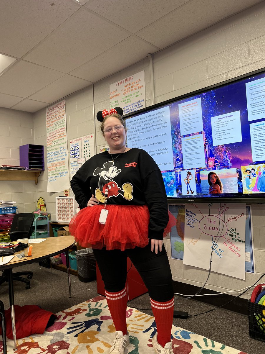 toribottini's tweet photo. November’s Fun Friday was my far my favorite so far. The theme was Disney day! We rode virtual roller coasters, enjoyed some cotton candy, wrote stories about our favorite Disney movies, and even budgeted a trip to Disney in math. We love PBIS celebration day!! https://t.co/wGBieK7t5X