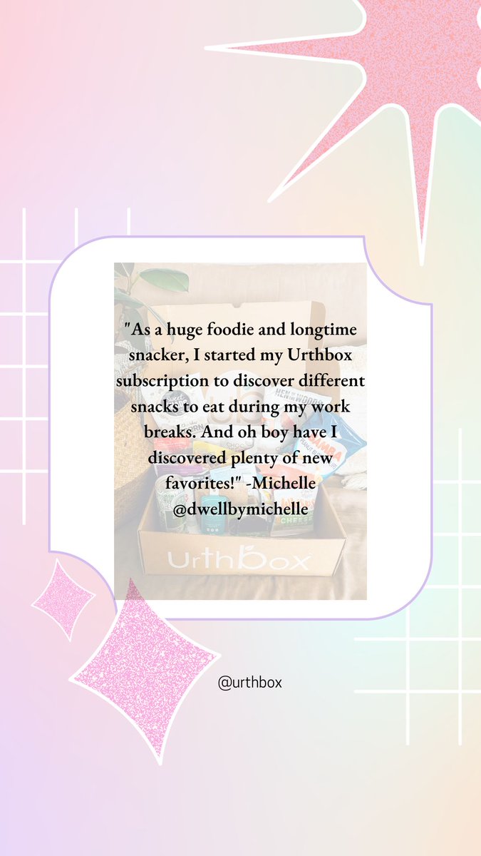 UrthBox's tweet image. Perfect mix of tasty and nutritious goodies. Definitely a snack game-changer! 👌

#UrthBox #Urthapproved #classic #vegan #keto #glutenfree #food #foodie #SnackTime #HealthyLiving #subscriptionbox #snack #snacks #foodvideo #foodreels #healthy