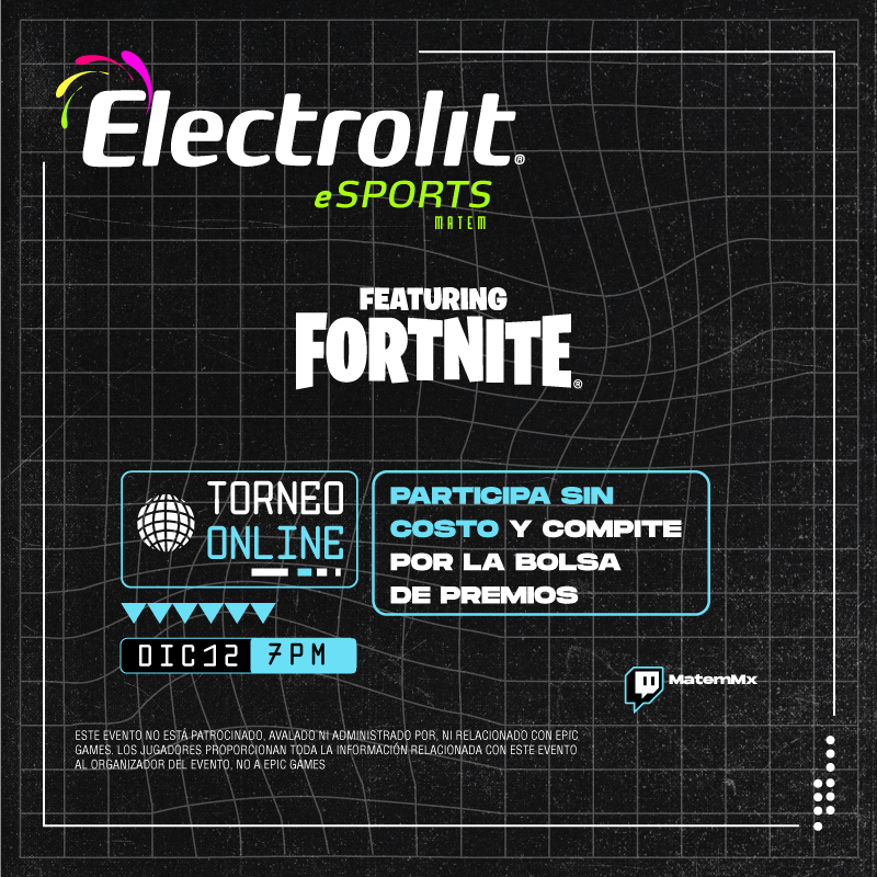 Para cerrar la segunda edición de Liga <a href="/Electrolit/">Electrolit</a> tenemos a Fortnite de regreso. $9,000 en premios repartidos entre los mejores cuatro lugares. Inscríbete gratis en bit.ly/liga-electroli… #ElectrolitGaming