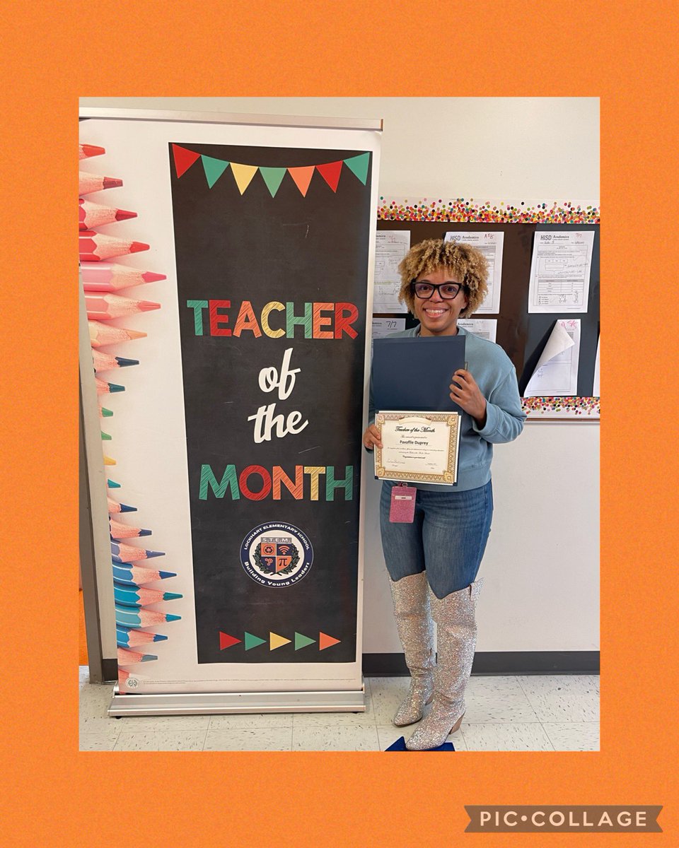 We are “kicking off the month” in boots and celebrating our Teacher of the Month! Congratulations to our 4th grade math teacher, Ms. Duprey! 🧡💙