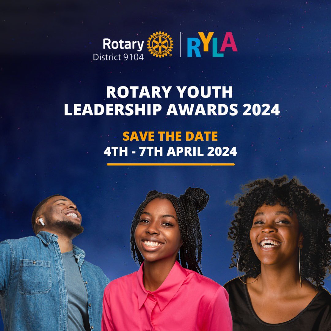 rotaractd9104's tweet photo. RYLA IS HERE AGAIN!!!!!

SAVE THE DATE - RYLA 2024🔥

@rotary9104 is officially outdooring the date for its Maiden and Grand Edition of RYLA in Ghana.

Rotary Youth Leadership Awards (RYLA), is a leadership development program for the youth. https://t.co/LCXrZiXbOG