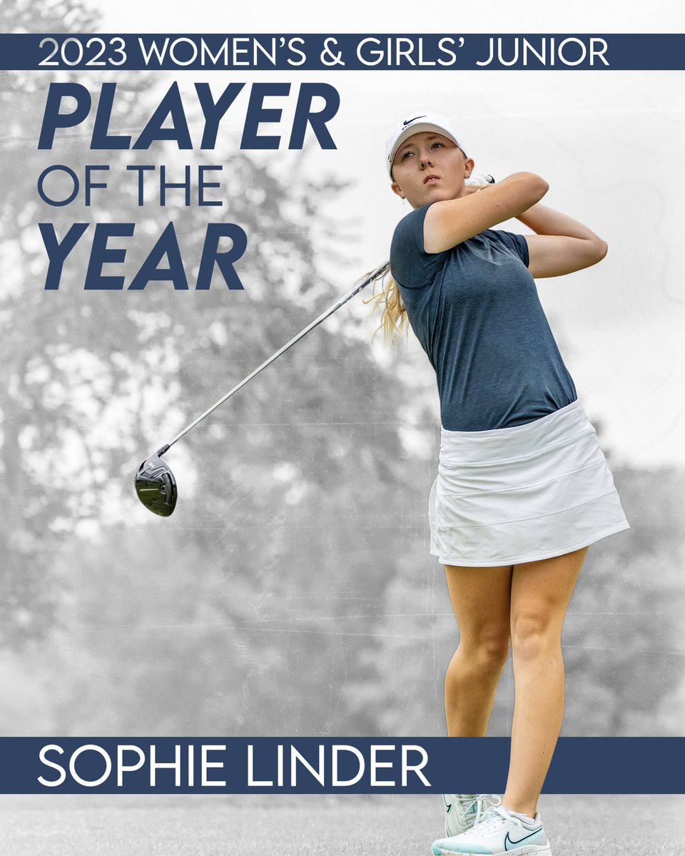 TNgolf's tweet photo. 🥇Sophie Linder is the first person in TGA history to win the Girls’ Junior and Women’s Player of the Year Awards in the same year!

It started with a win in extra holes at the Tennessee Women’s Match Play and culminated with her start at the @uswomensopen! https://t.co/lNsc9EyvwE