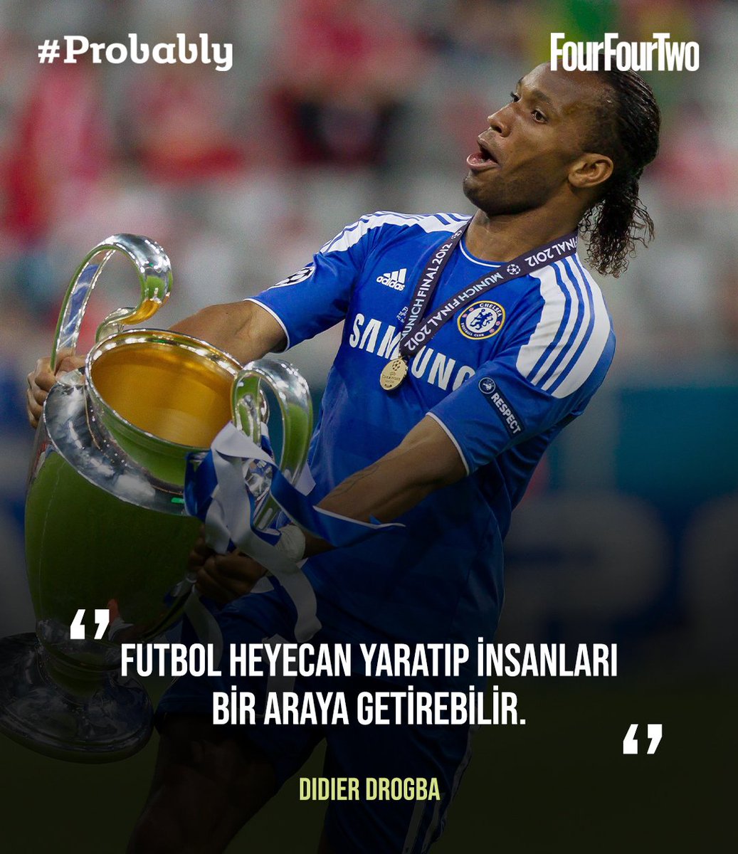 Kariyeri boyunca oynadığı tüm kulüplerde heyecan yaratıp milyonları bir araya getiren bir isim... 👋Oyunun gördüğü en özel forvetlerden biri olan Didier Drogba, 5 yıl önce bugün futbola veda etti. #Probably