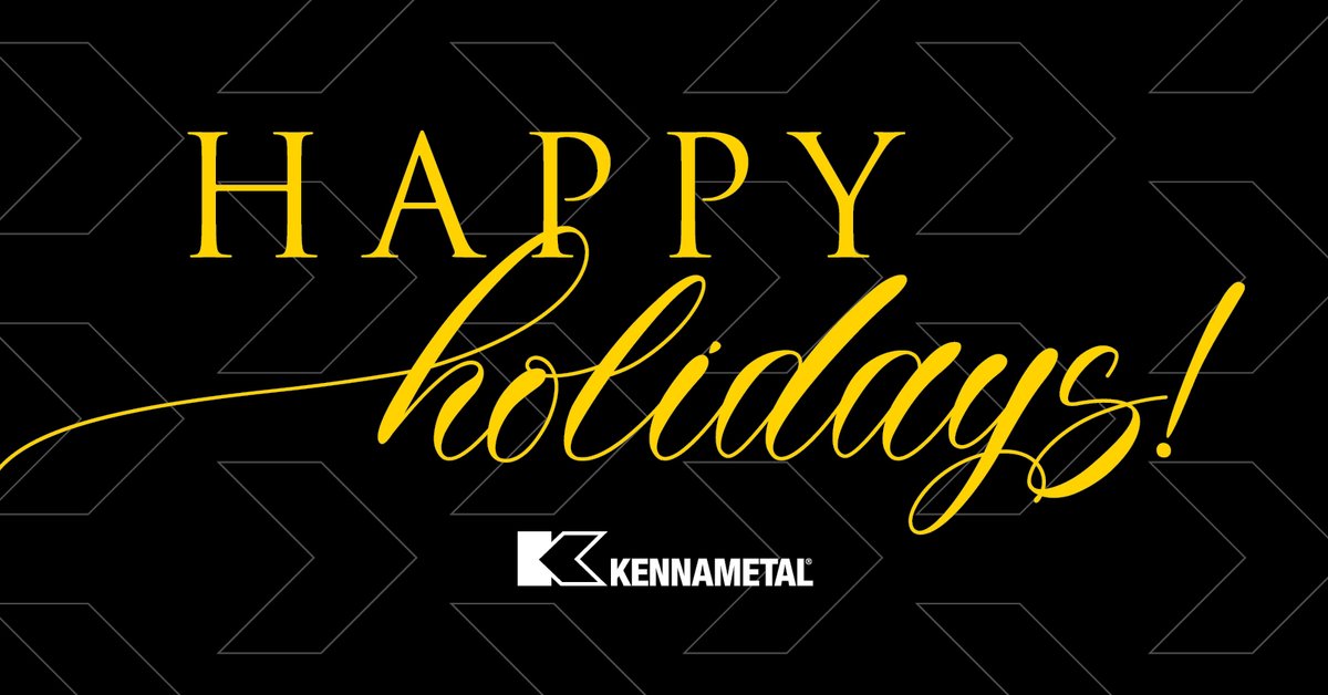 Best wishes for a safe & happy holiday season from all of us at Kennametal! #HappyHolidays