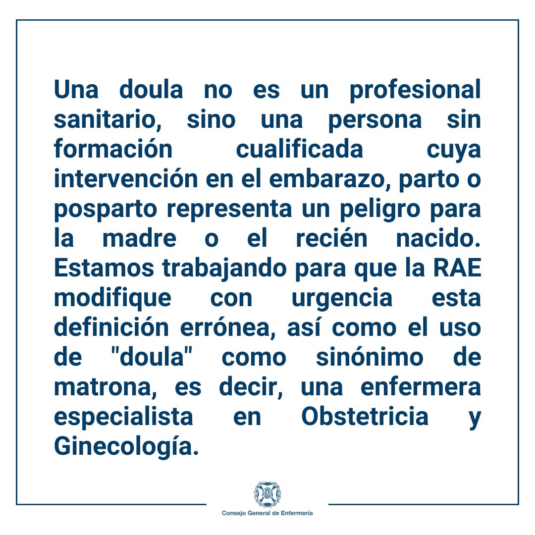🔴 Las doulas no son matronas
 <a href="/CGEnfermeria/">Consejo General de Enfermería</a>

#SevillaHoy