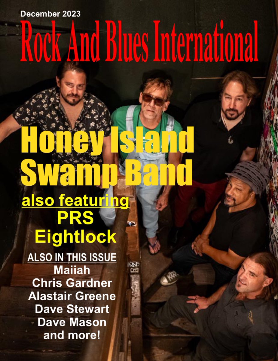 RockBluesIntl's tweet photo. ❄️ 𝐃𝐄𝐂𝐄𝐌𝐁𝐄𝐑 𝐂𝐎𝐕𝐄𝐑 𝐅𝐄𝐀𝐓𝐔𝐑𝐄: Honey Island Swamp Band Release Their New Album 𝐂𝐔𝐒𝐓𝐎𝐌 𝐃𝐄𝐋𝐔𝐗𝐄 Out Now On Color Red. 
➡️ https://t.co/DMNkveQ3sp

Also in this issue: Maiiah, Chris Gardner, Alastair Greene, Dave Stewart, Dave Mason and more!

@BluesBrat https://t.co/SZz4byHV9K