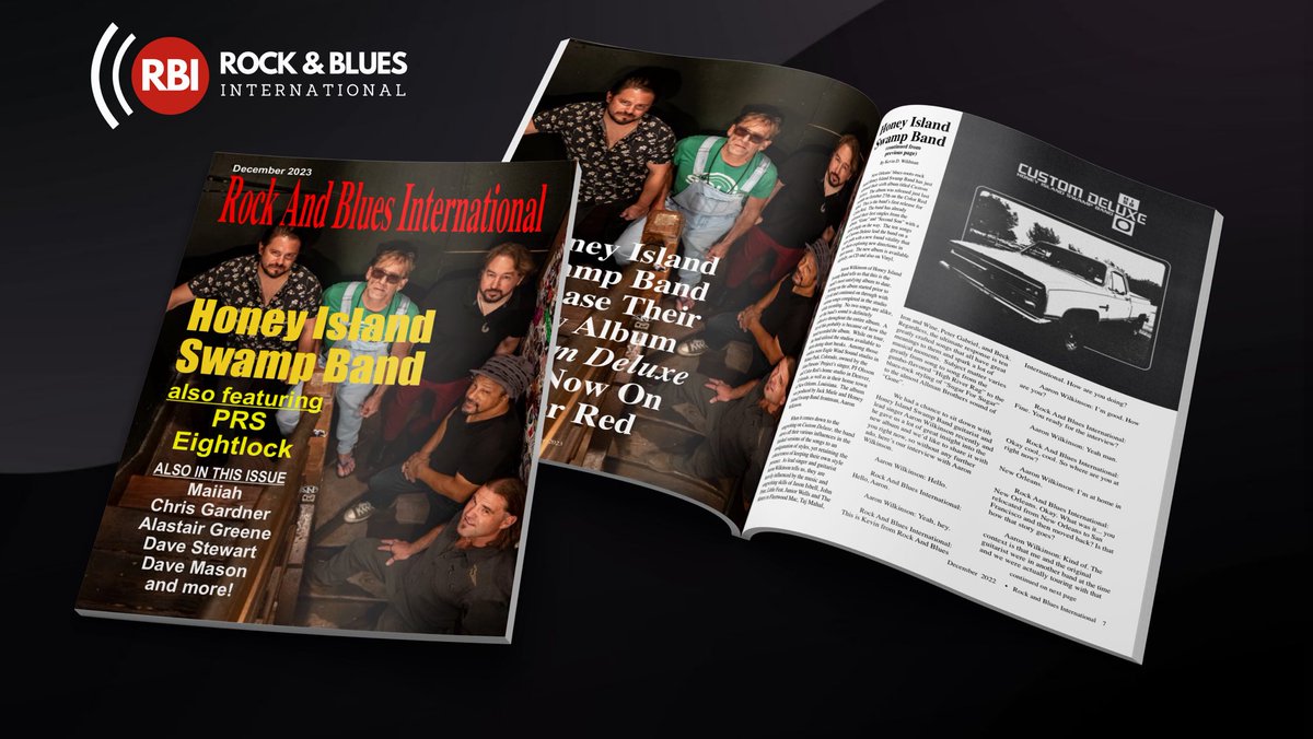 RockBluesIntl's tweet photo. ❄️ 𝐃𝐄𝐂𝐄𝐌𝐁𝐄𝐑 𝐂𝐎𝐕𝐄𝐑 𝐅𝐄𝐀𝐓𝐔𝐑𝐄: Honey Island Swamp Band Release Their New Album 𝐂𝐔𝐒𝐓𝐎𝐌 𝐃𝐄𝐋𝐔𝐗𝐄 Out Now On Color Red. 
➡️ https://t.co/DMNkveQ3sp

Also in this issue: Maiiah, Chris Gardner, Alastair Greene, Dave Stewart, Dave Mason and more!
@BluesBrat https://t.co/bW6oChoyUk