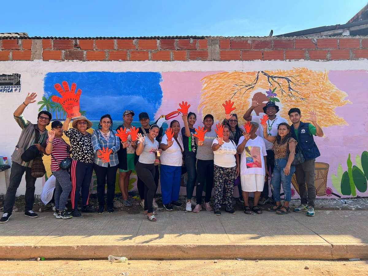 A través de la #CasaDeLosDerechos del municipio de #Necoclí, la Regional #UrabáDarién desarrolló una jornada en contra de la erradicación de la violencia contra la mujer, en la que participó @heartlandintl_ y en la que se realizó un mural alusivo a la actividad. 🫂