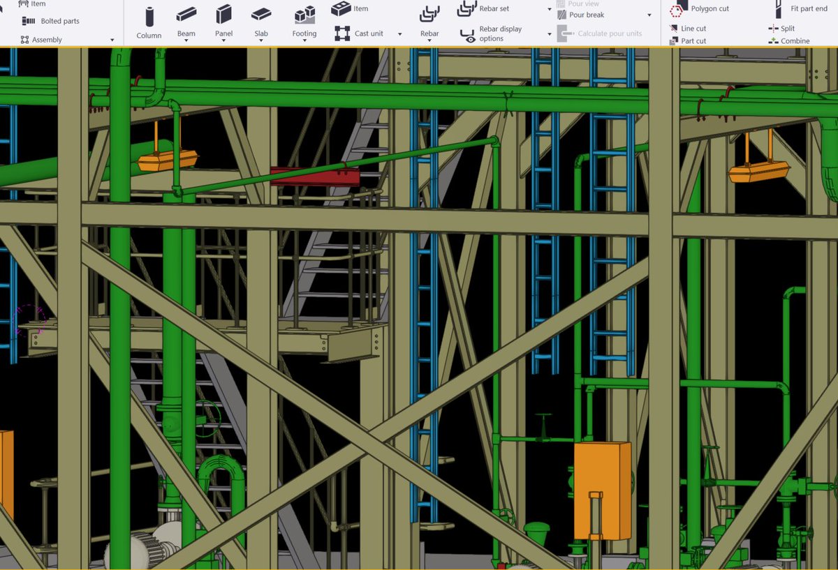Emreteklaprekas's tweet photo. 3D model , Rebar ve çelik ile proje üretmeye devam ediyoruz.
We continue to produce projects with 3D models and Rebar.
#prekast 
#steel 
#steeldetailer 
#precastdetailer
#teklastructures 
#revit 
#3drebar
#rebardetailer

#precast 
#ardgerme 
#posttensıonıng

#projects https://t.co/qchA38dPnE