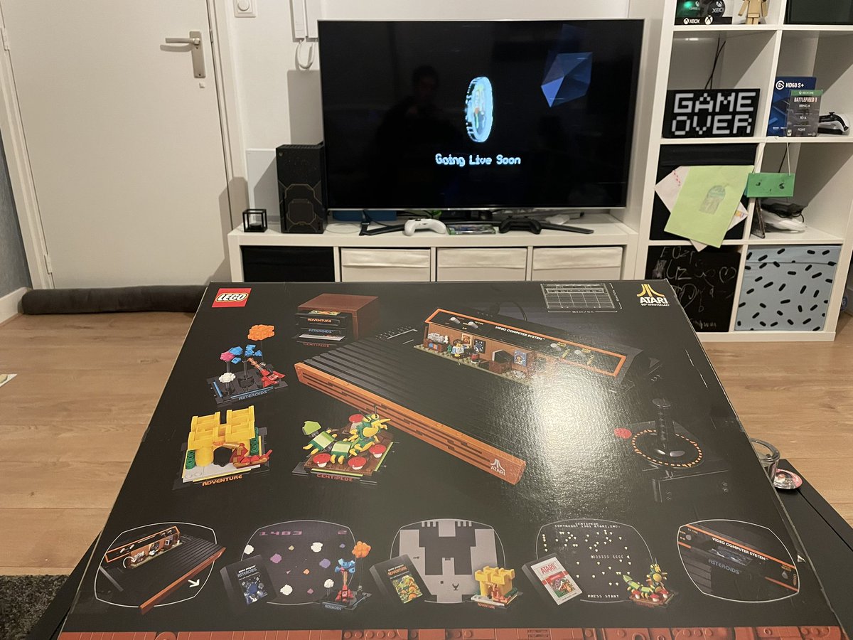 Boy_Rush_209's tweet photo. A chill evening of building a Lego Atari 2600 and listening to @JezCorden and @Rand_al_Thor_19 talking about games and stuff… Life as it should be! #TheXboxTwo #GamingPodcasts #Lego https://t.co/mMrOTburtU