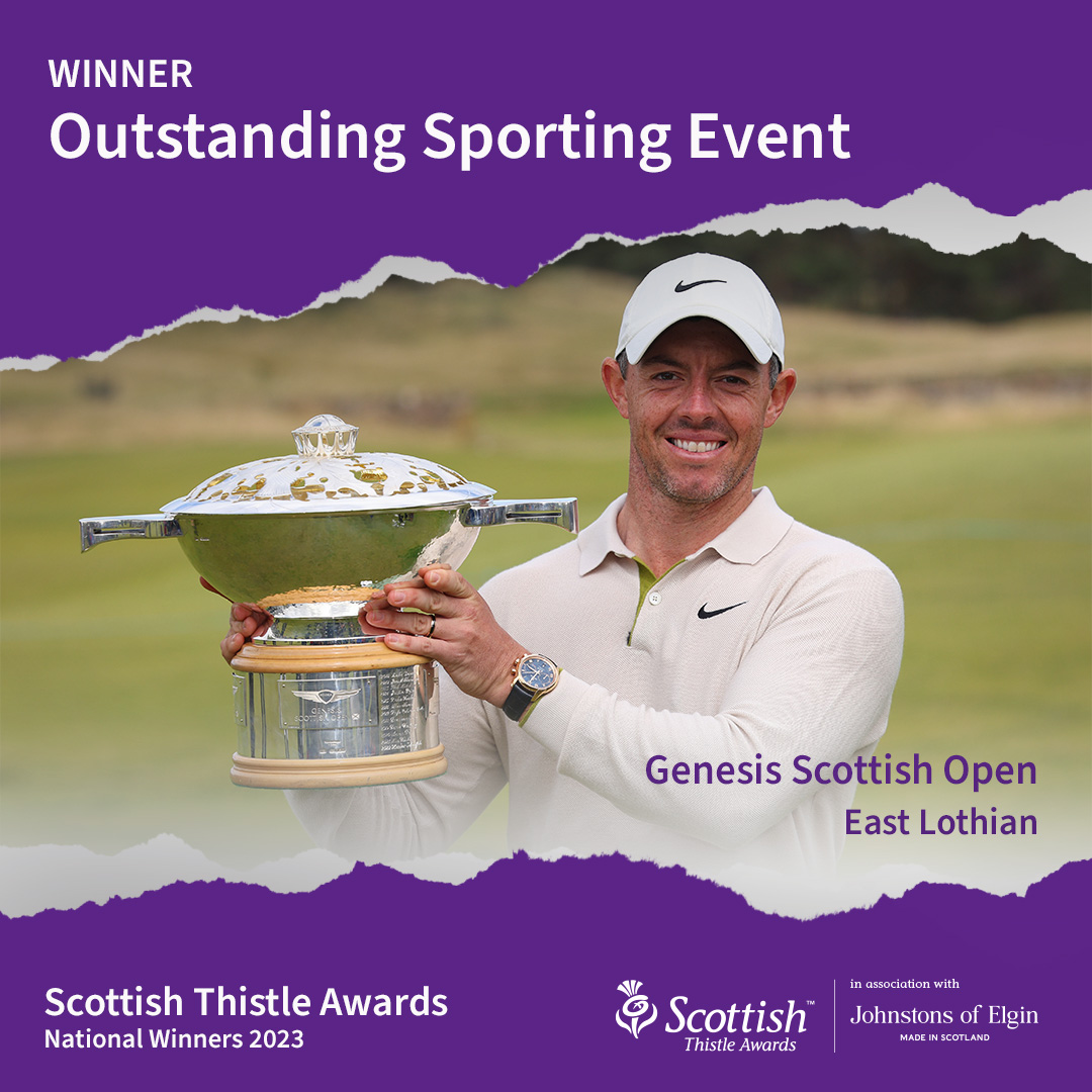 VisitScotland News (@visitscotnews) on Twitter photo The winner of Outstanding Sporting Event goes to Genesis <a href="/ScottishOpen/">Genesis Scottish Open</a> for their 2022 event. Judges were blown away by their partnership working and local engagement. #ThistleAwards The winner of Outstanding Sporting Event goes to Genesis <a href="/ScottishOpen/">Genesis Scottish Open</a> for their 2022 event. Judges were blown away by their partnership working and local engagement. #ThistleAwards