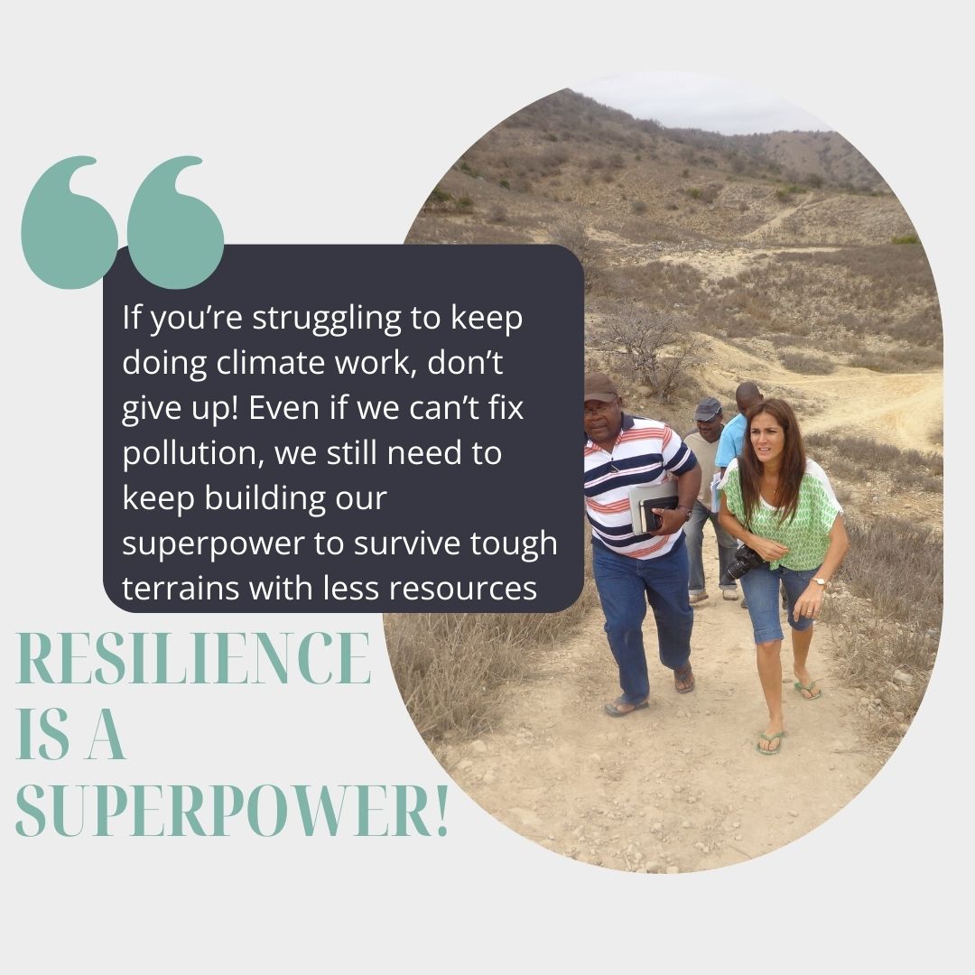 RafaelaFMoura's tweet photo. Many colleagues, including myself, grapple with sustaining climate work. Fear lingers: what if we’re too late.The truth is, developing the ability to thrive in challenging conditions with fewer resources ensures we can’t lose. #climatehope #resilience #earthchanging https://t.co/FsWXcBbX0a