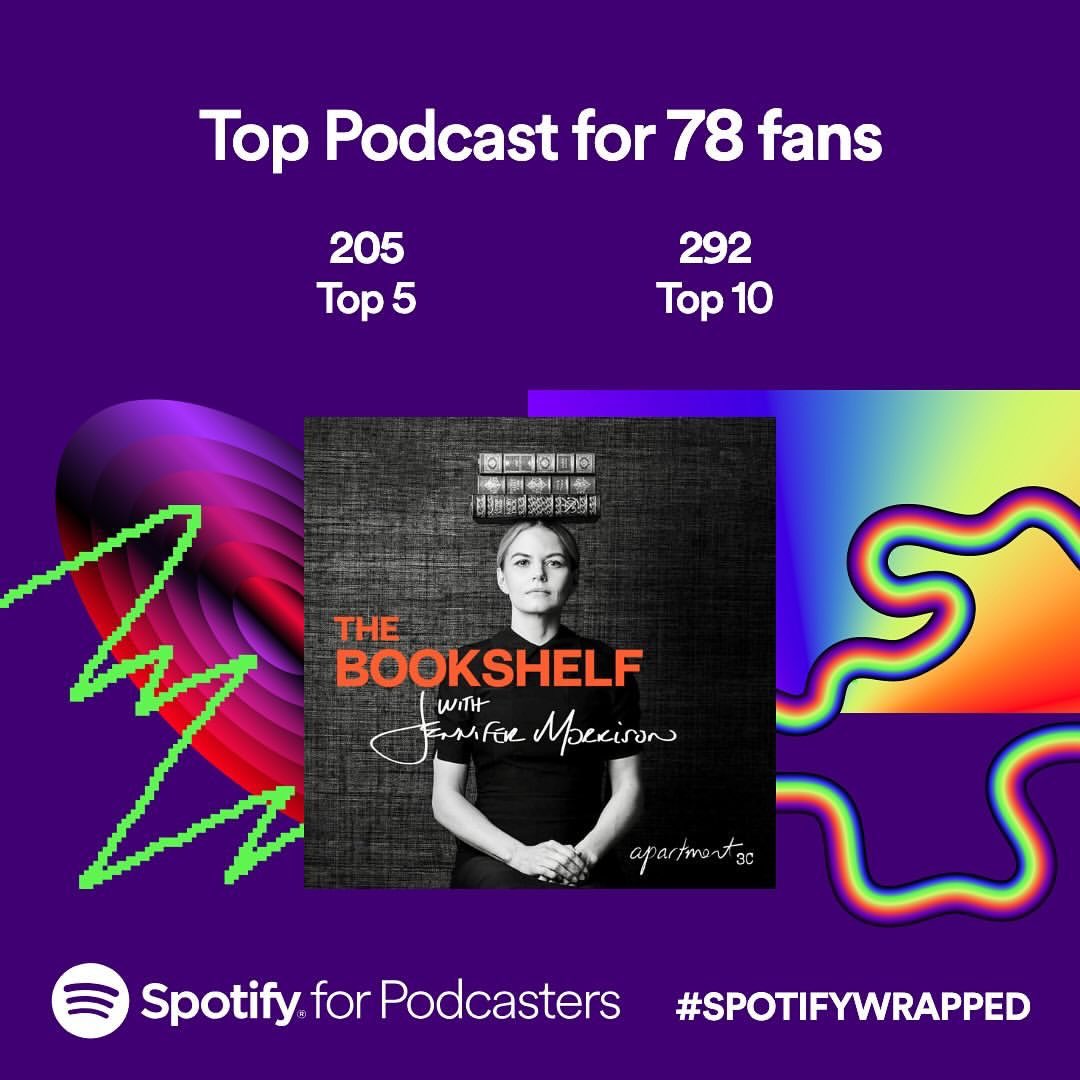 AllAboutJMo's tweet image. 📱”Thank you to everyone who supported #TheBookshelf with @jenmorrisonlive podcast in our first year! Because of you, we were able to share amazing authors, stories, and conversations streaming in 42 countries!” 

📸 Apartment3C’s Instagram