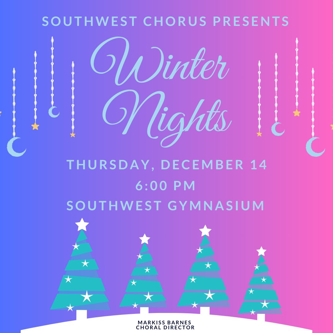 SouthwestDPS's tweet photo. Mark Your Calendars โ SW Chorus Winter Concert December 14th
#swseahawks #wearedps https://t.co/mChBaMugyv