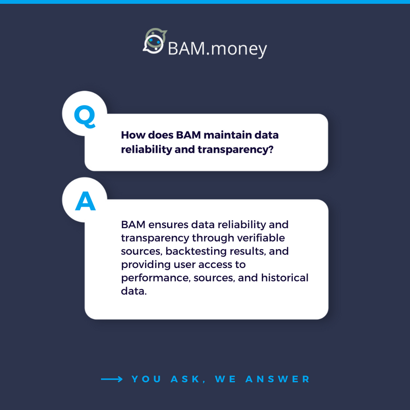 At BAM, we're dedicated to upholding the highest standards of data reliability and transparency!

We use only verifiable sources, 📚 steer clear of black-box models, and rigorously backtest our results to ensure accuracy. 

#DataTransparency #BAM #ReliableData #DataReliability