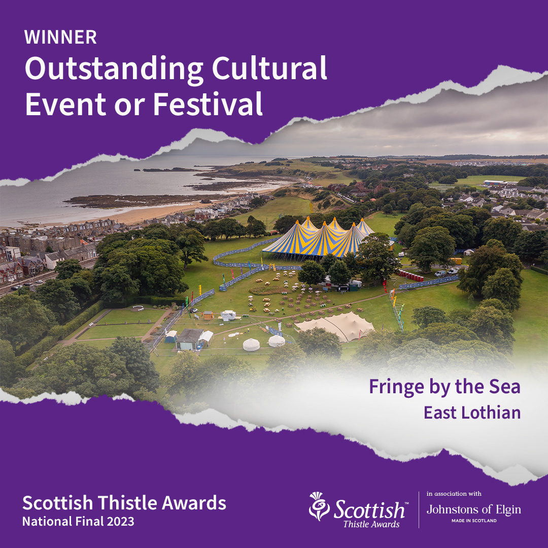 The winner of the Outstanding Cultural Event or Festival is @fringebythesea2! Judges were impressed with the festival’s strong focus on community engagement. #ThistleAwards