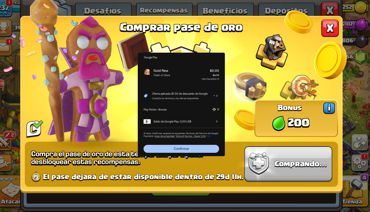 MaomixGames's tweet photo. Pase de oro TOTALMENTE GRATIS. Si no sabes como lo logré. Mira mi último video en mi canal. 

#Clashofclans #GoldenPass #Maomix https://t.co/xXpvtG2TRZ