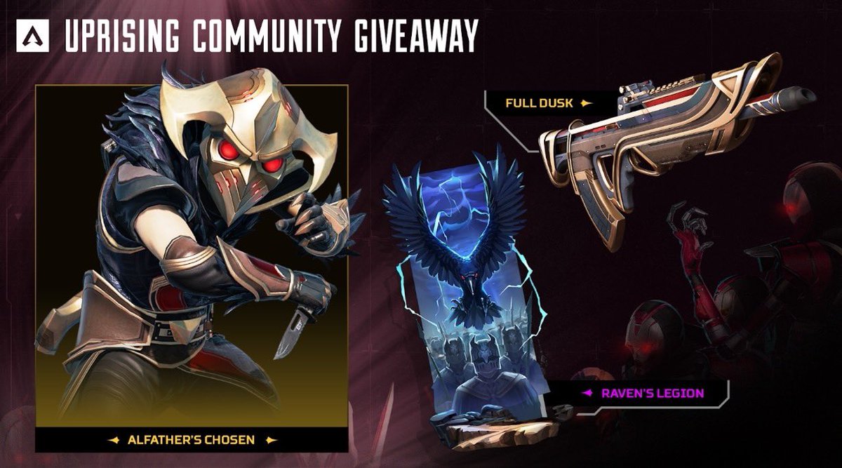Apex wants to hook you guys up with a FREE giveaway for the new legendary bloodhound bundle!!!

To enter

Retweet &amp; like
Follow <a href="/WeThePeople1_TV/">LG WeThePeople</a> &amp; <a href="/PlayApex/">Apex Legends</a> &amp; tag 2 friends

Winner picked on December 5!!

#ApexLegends