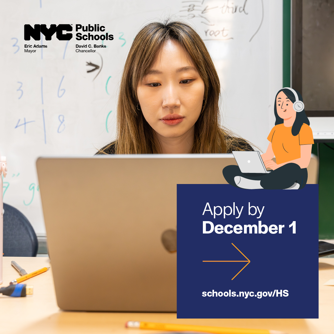 LAST chance! ⏰ 

NYC High School applications close TODAY. 

Apply here: on.nyc.gov/2J7YjQX
