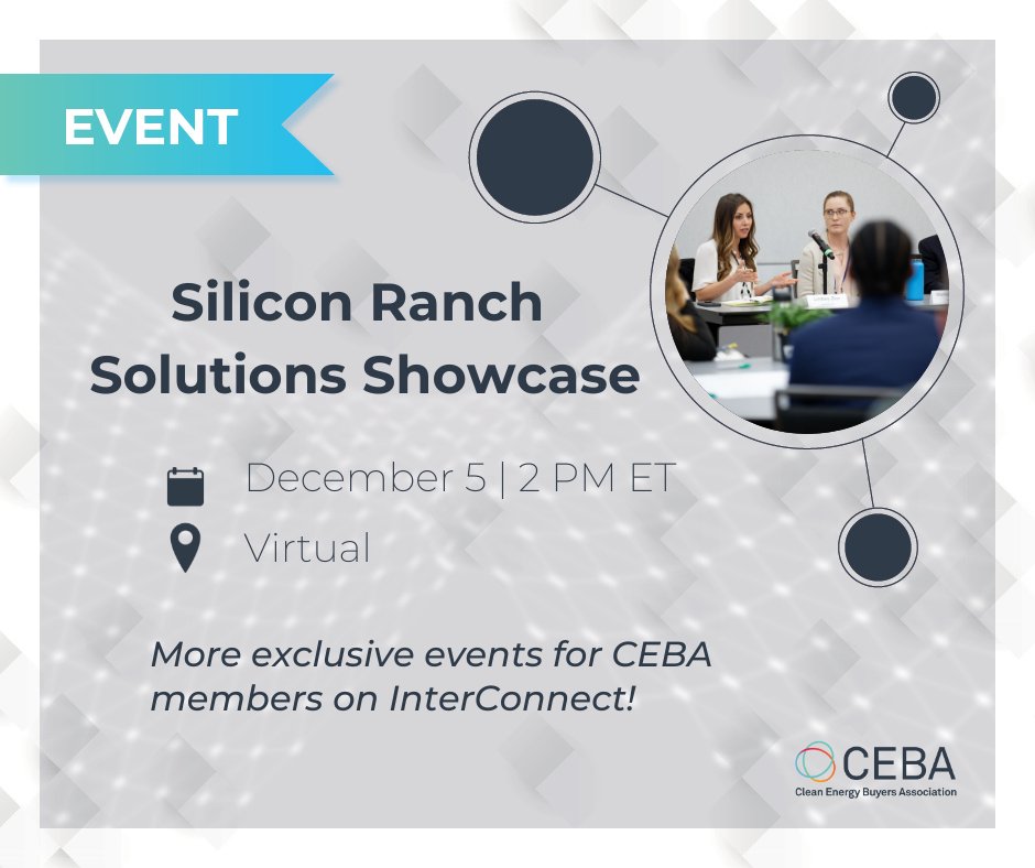 🌞 Your solar can do more for our land, our communities, and our planet🌞Learn how your solar can create enduring value and deliver a meaningful legacy to the communities in which they are located with <a href="/SiliconRanchCo/">Silicon Ranch</a> Solutions Showcase: interconnect.cebuyers.org/events