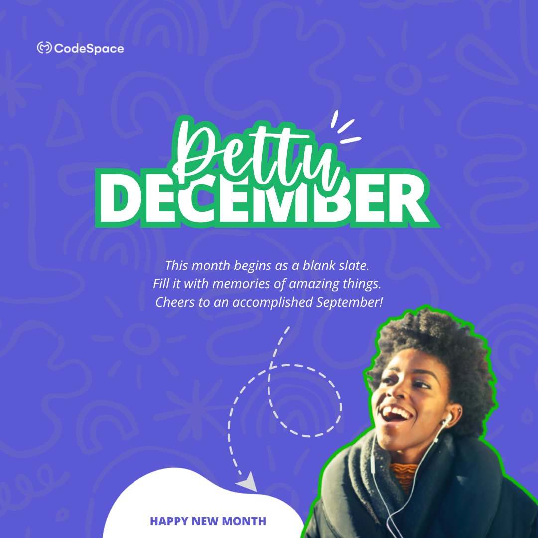 CodeSpaceHQ's tweet photo. It is Day 1 of December 2023‼️
Are you team work hard before the holiday or did your holidays start today? 🎅🎅
Let us see the real MVPs in the comments😌
.
.
.
#happynewmonth #dettydecember #decemberdaily #CodeSpace #codespacers https://t.co/00kne4P8fB