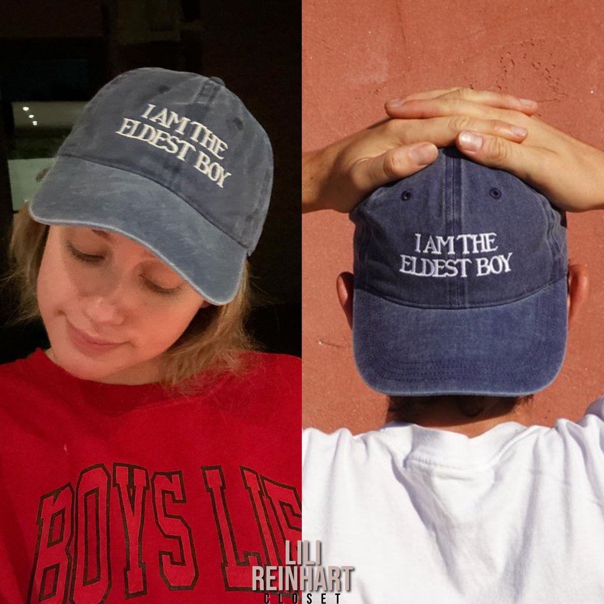 lilircloset's tweet photo. Lili Reinhart wore her #BoysLie ‘Dream Team Crewneck’ (Sold Out) and the #ReadReceipts ‘"I AM THE ELDEST BOY" Succession Hat’ ($30) in a photo posted to Instagram - December 1st, 2023. https://t.co/q0pzkCGH25