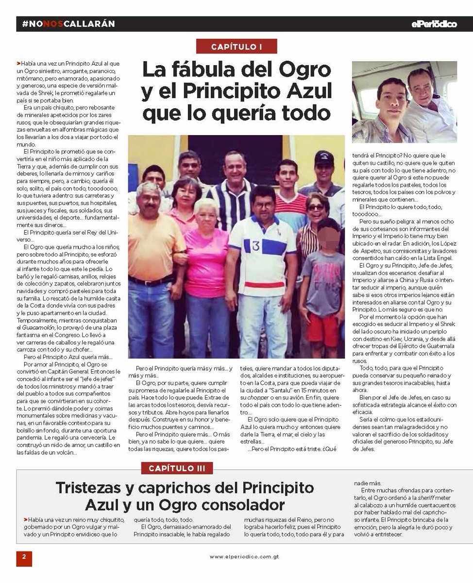 >> Había una vez un Principito Azul al que un Ogro siniestro, arrogante, pero enamorado, apasionado y generoso le prometió regalarle un país si se portaba bien.

Lea los tres capitulos del Ogro y el Principito aquí 👇bit.ly/3Rqa32v