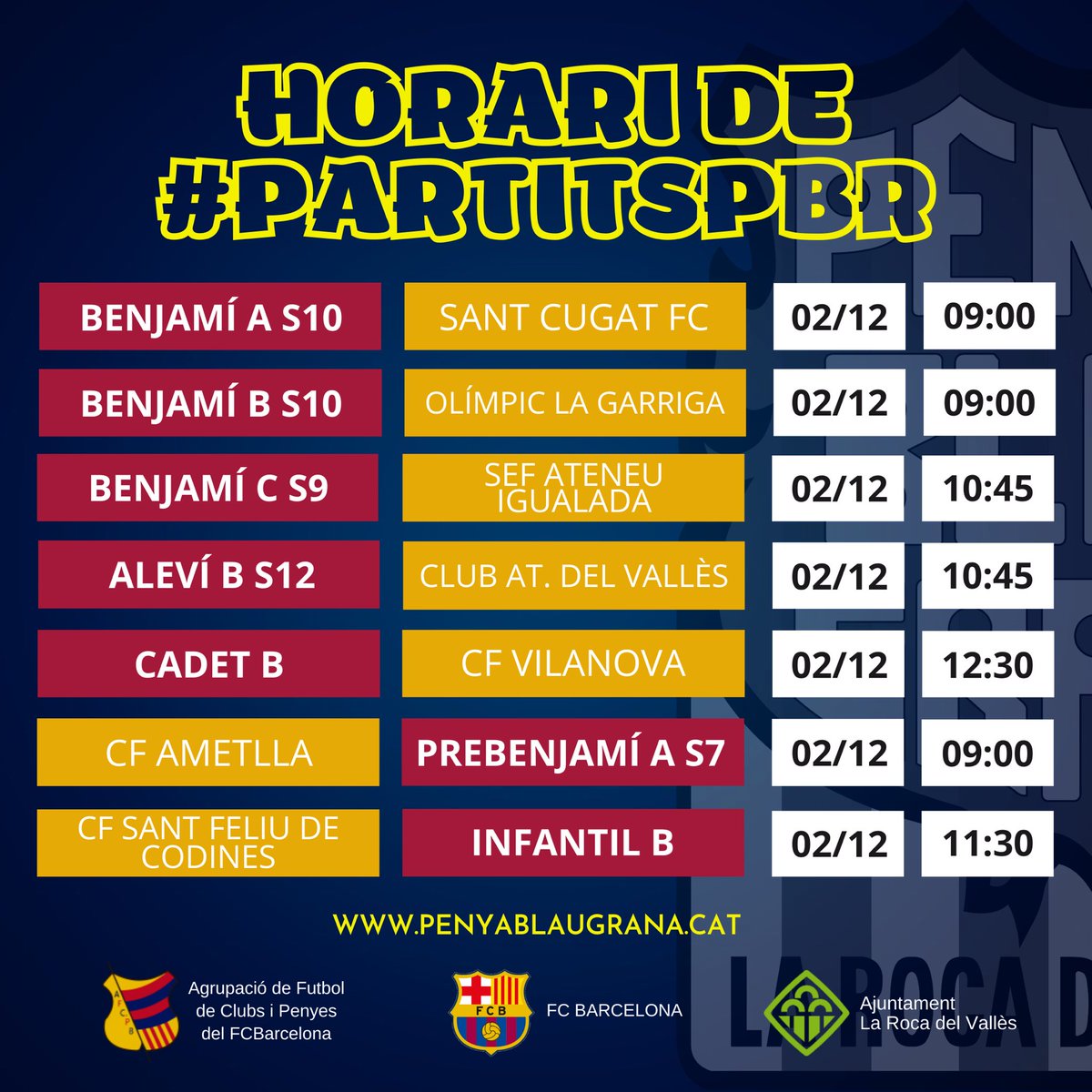 pblaugranaroca's tweet photo. UN DIA DE PARTIT‼️⚽️

FORÇA PBR!🔵🔴
#SomEscola #SomFutbol #SomFamília
#ShareValues #SharePBR https://t.co/AP0ZPZVovH