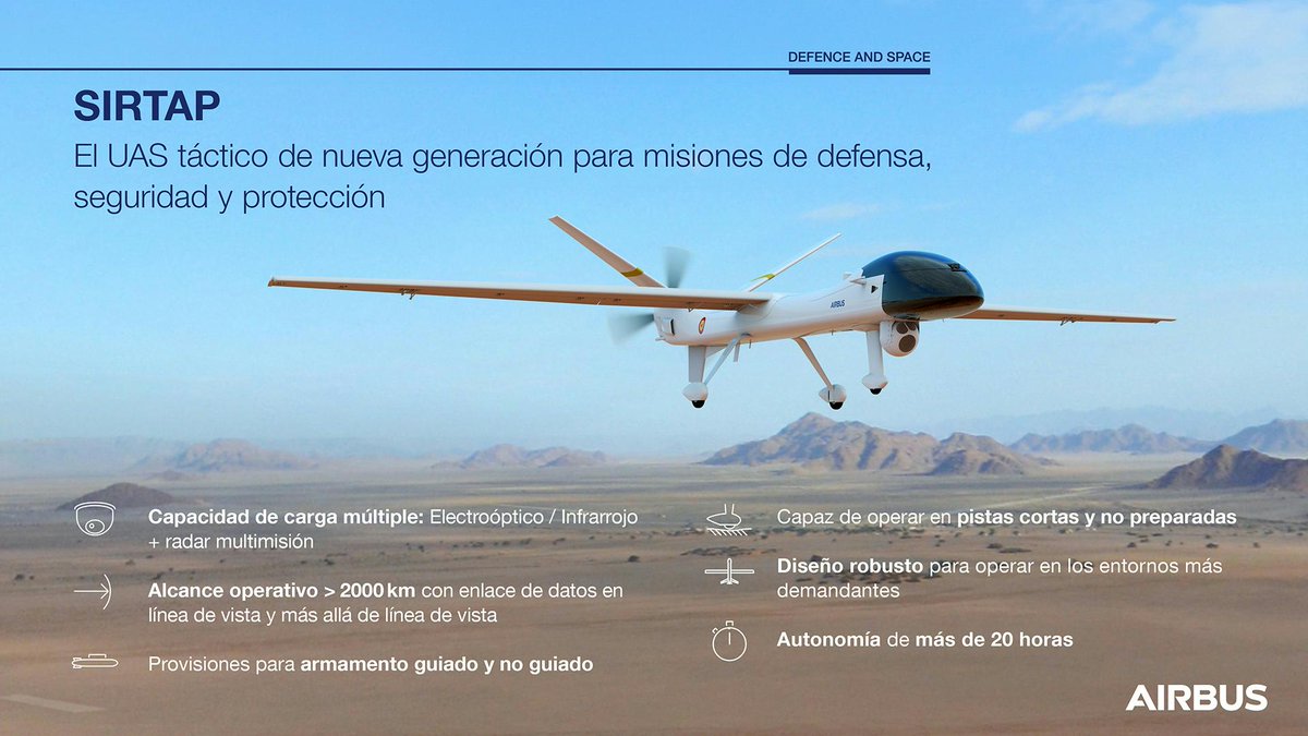España: Ministerio de Defensa adquiere los drones Airbus UAS SIRTAP @EsAirbus @AirbusDefence @Defensagob sintesischile.cl/modo-charlie/e…