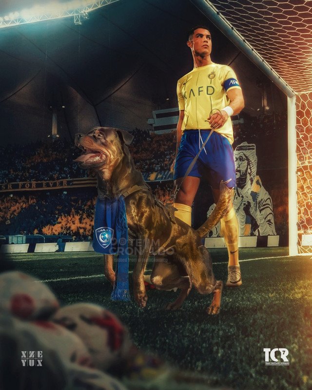 TeamCRonaldo's tweet photo. Buying the referee won't change the fact that Cristiano Ronaldo is Al Hilal's owner. https://t.co/7y0TCrOsuw