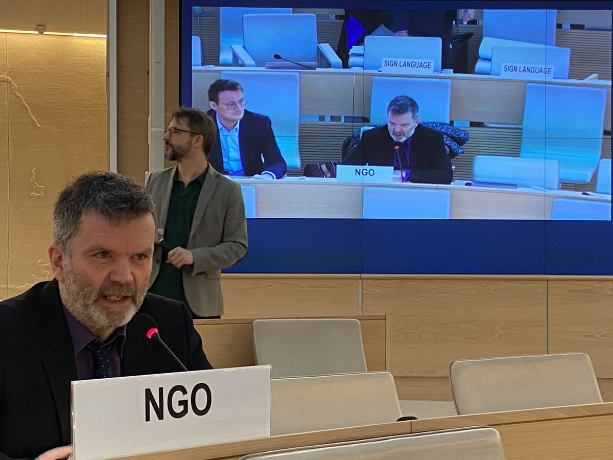 ELEN Secretary-General Davyth Hicks delivers the ELEN statement at the UN Forum for Minority Issues calling on States to ensure clear, unambiguous language rights for minoritised language speakers, and that France, Italy and Greece ratify the ECRML without delay. #ELEN2023 #UNFMI