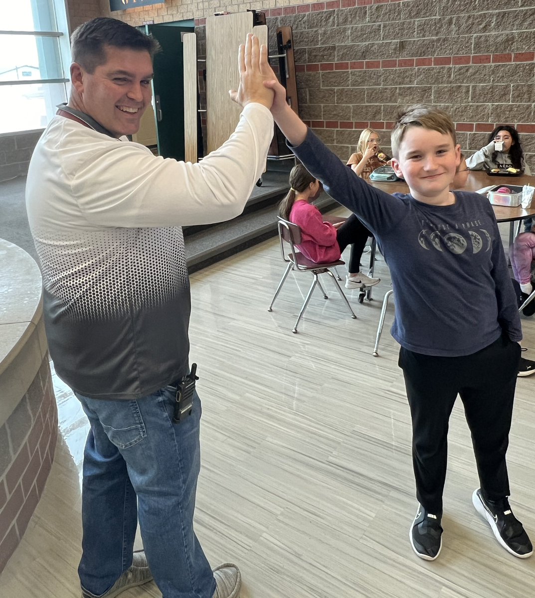 High Five for Kindness Friday is a favorite for these middle schoolers.✋🏻 <a href="/Norfolk_MS/">NPS Middle School</a> #npspanthers