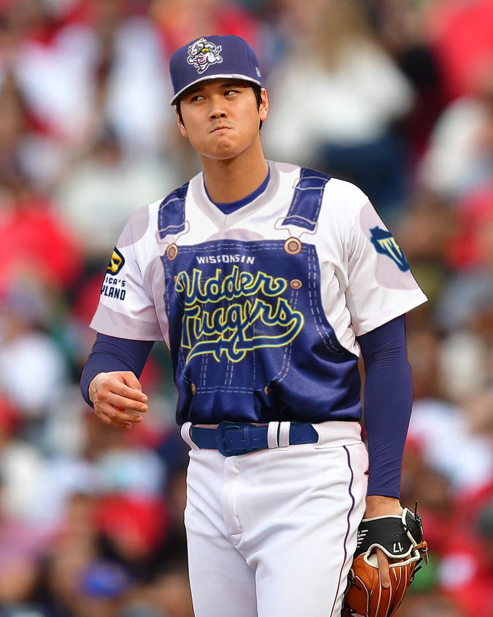 TimberRattlers's tweet photo. 🚨 Enough with the bull!... Shohei Ohtani will be taking his talents to THE MOST LEGEN-DAIRY TEAM in baseball. 😎🐮🧀🥛

#uddertuggers #tratnation #wisconsin #milb #ShoheiOhtani https://t.co/WLAloy1I8k