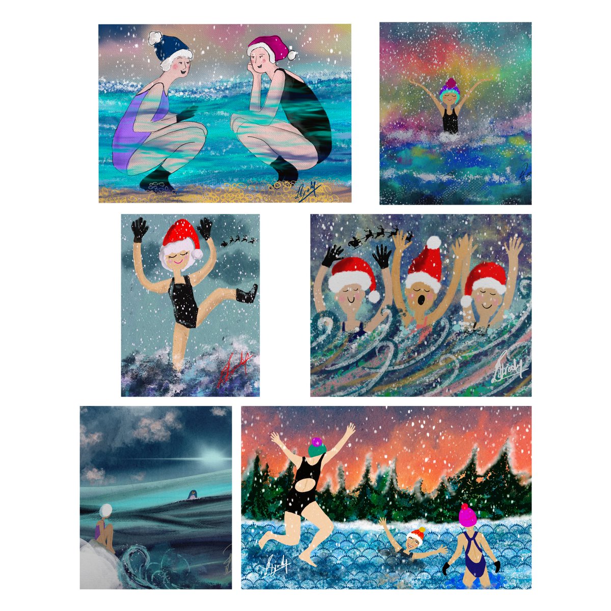Winter swimmin women 😊🌊🌨️🎄🎅