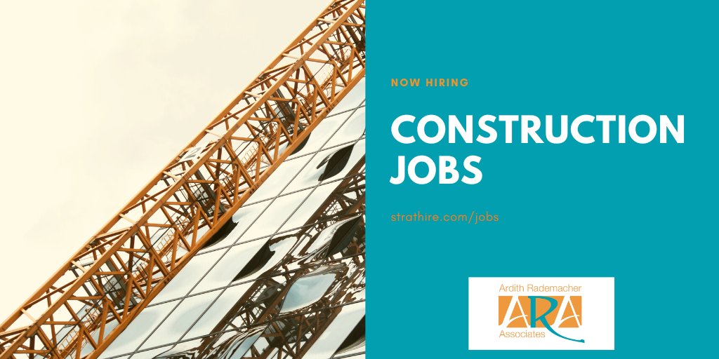 Now hiring! Build a new career path today: bit.ly/2yKS6QY. #BuildingCareers #ConstructionRecruitment 🏗️🔨👷‍♂️