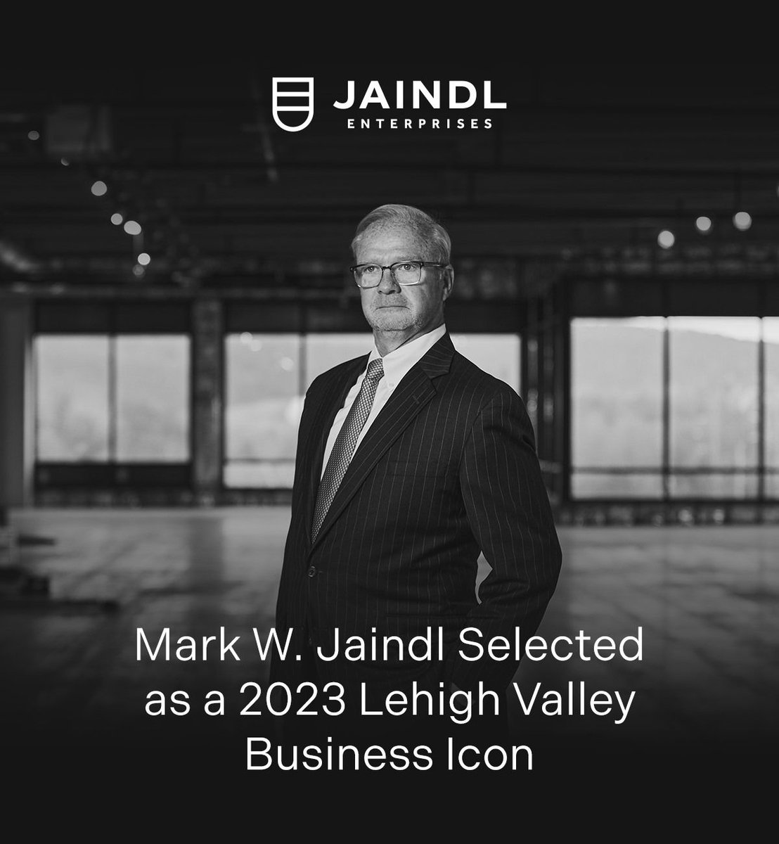 Congratulations to Mark W. Jaindl, CEO of Jaindl Enterprises, for being selected as a 2023 Lehigh Valley Business Icon. Read more: buff.ly/3NaLP9T