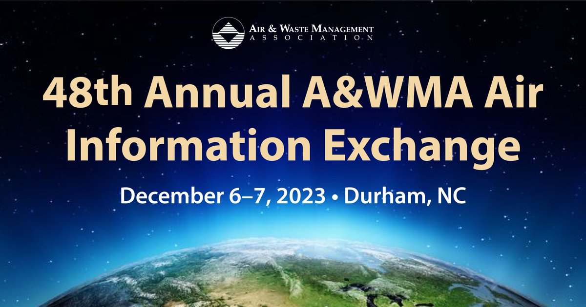 AirandWaste's tweet photo. Don't miss next week's Air Information Exchange in Durham! View the agenda and register now: https://t.co/31Rqej84kl #AwmaInfoEx

Thank you to @TranSystems for supporting this year's program as a General Sponsor! https://t.co/g0g4vsTqDJ