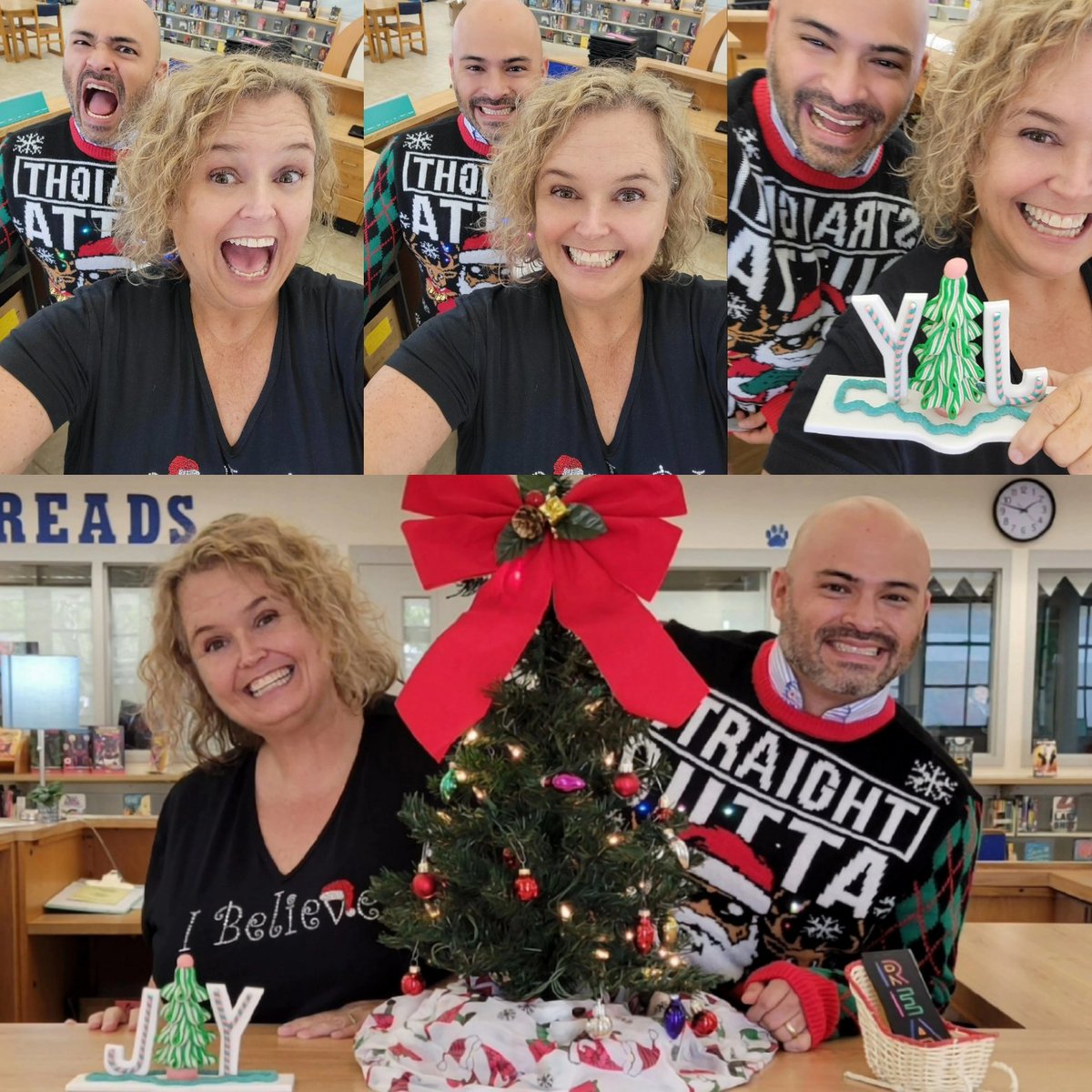 vbhsmediamagic's tweet photo. When you realize that you work with a fellow Christmas fanatic!
#only24moredays🎅🏻
#itisdecember🎄
#lovemycrew💙
#lovemyjob📚 https://t.co/NdsfitdC22