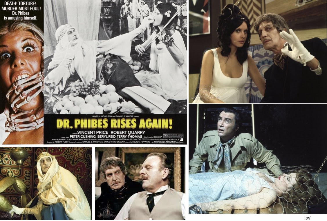 9:05pm TODAY on @TalkingPicsTV

The 1972 #Comedy #Horror film🎥 “Dr. Phibes Rides Again” directed by #RobertFuest & co-written with #RobertBlees

It’s a sequel to 🎥”The Abominable Dr. Phibes”(1971)

🌟#VincentPrice #RobertQuarry #PeterJeffrey #ValliKemp #FionaLewis #PeterCushing