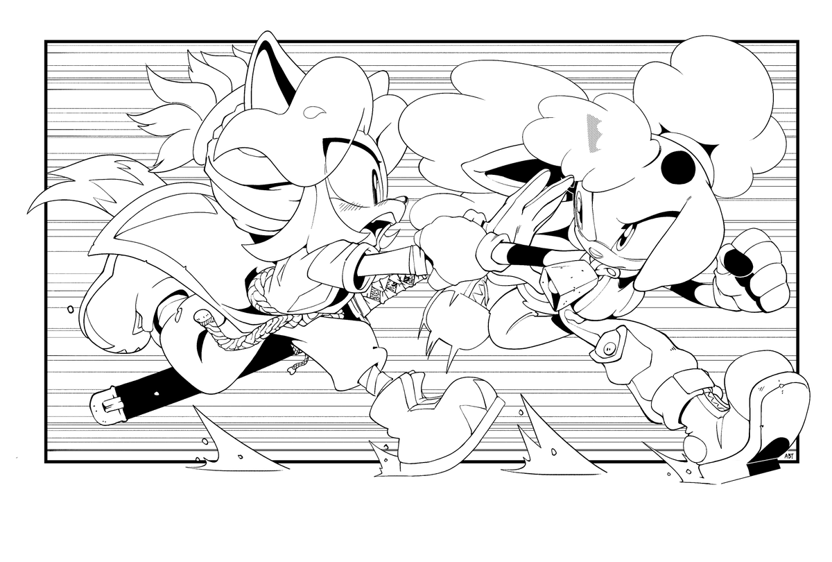 Recent Lanolin + OC commission. #SonicTheHedeghog #sonic #comicart