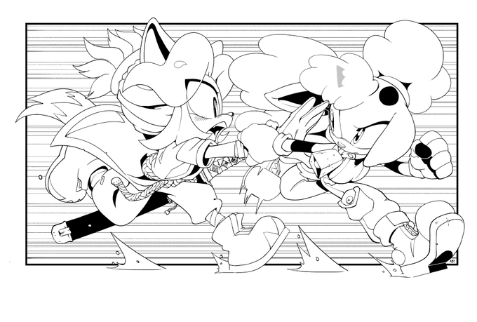 Recent Lanolin + OC commission.   #SonicTheHedeghog #sonic #comicart